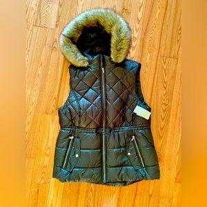 Michael Kors, puffy vest, new with tags, olive green, size XL.